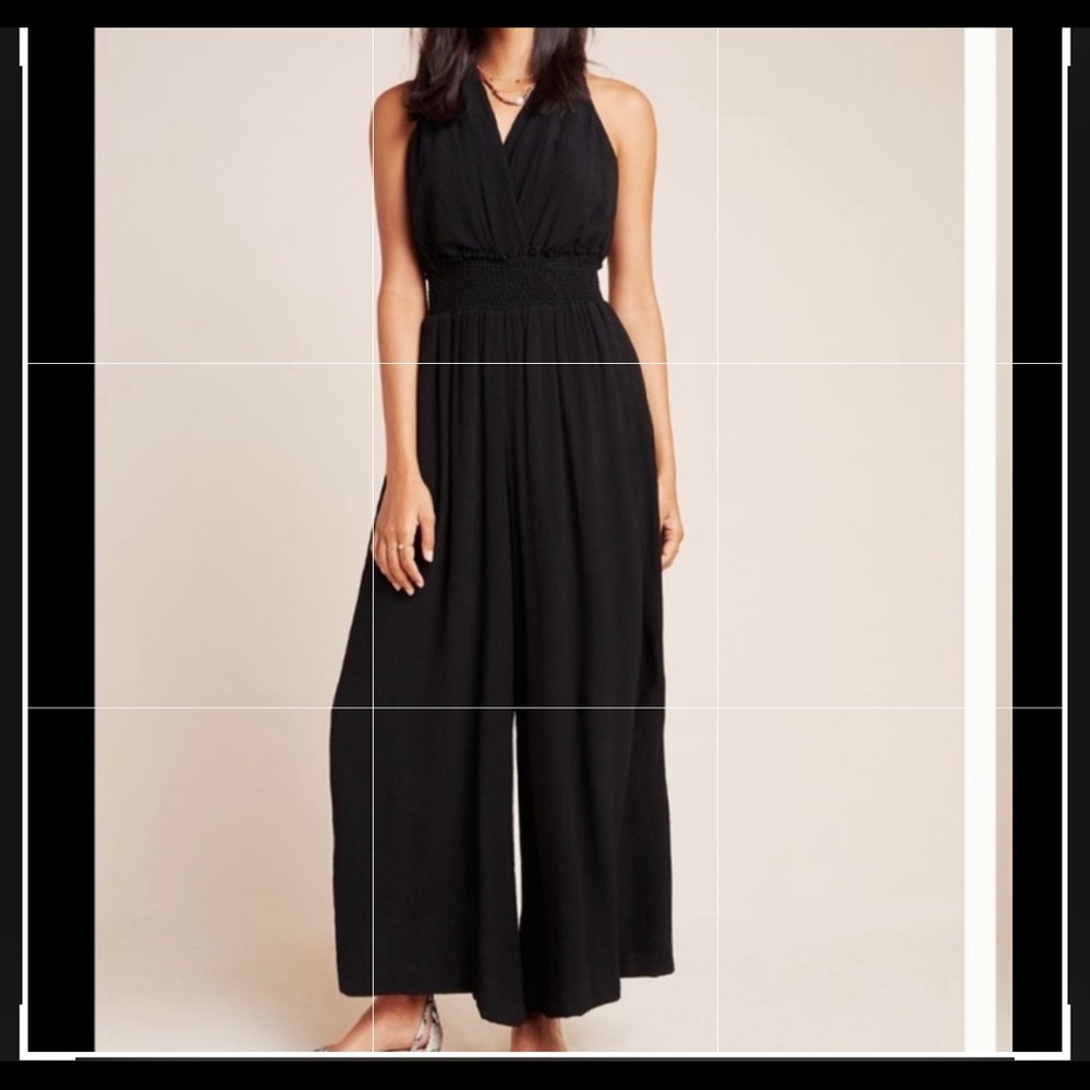 Anthropologie black jumpsuit